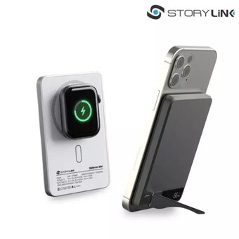 세마전자 스토리링크 애플<b>워치</b> 호환 3in1 맥세이프 보조배터리 SKP-WPB601 5000mAh