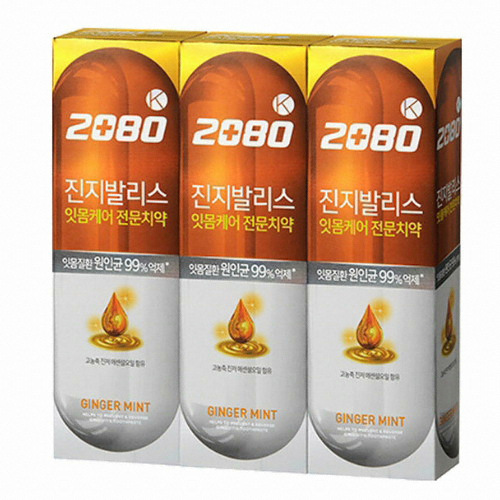 애경 2080 진지발리스 진저민트 치약 120g (3개)
