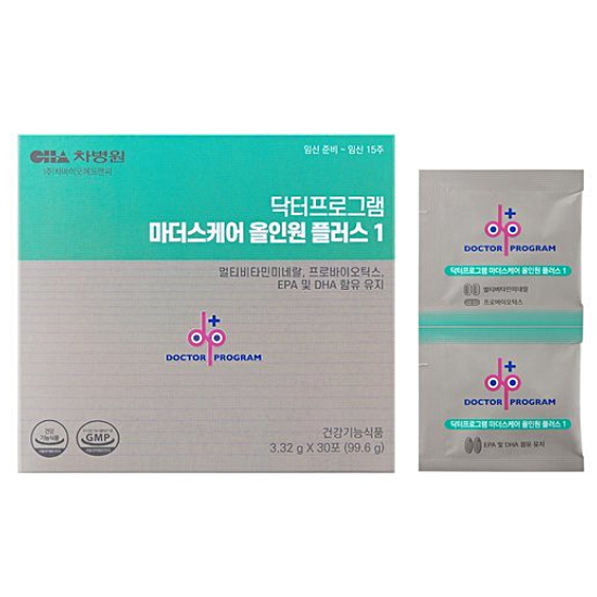 차병원 닥터프로그램 마더스케어 올인원 플러스 1단계 3.32g 30포