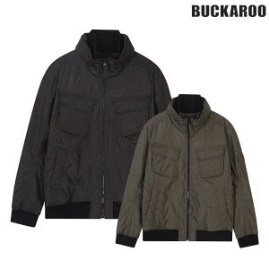 버커루 나일론 시레 하이넥 지퍼장식 패딩 점퍼 B245Z2220P_이미지
