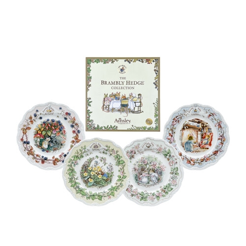 앤슬리 브램블리헷지 접시 4P 세트 사계절_이미지