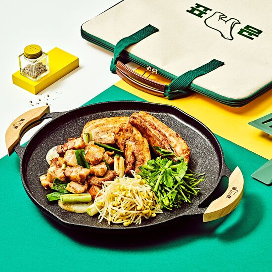 삼광글라스 글라스락 x 곰표 그리들팬 & 가방세트 (34cm)_이미지