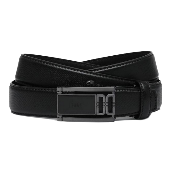 블랙 트윌 엠보 소가죽 자동벨트 DBBE4E834BK