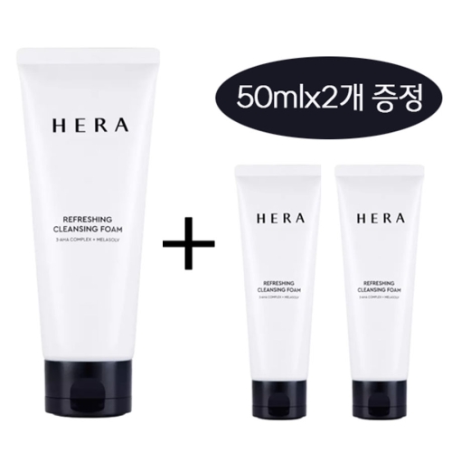 아모레퍼시픽 헤라 리프레싱 클렌징폼 160g (1개+50g 2개)