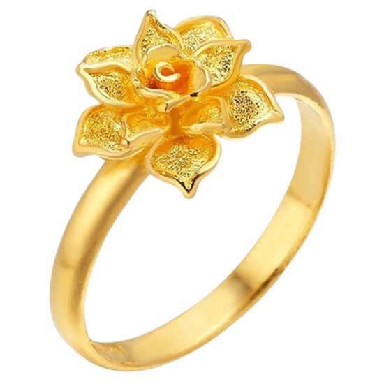 한국금다이아몬드 장미 꽃 반지 3.75g_이미지