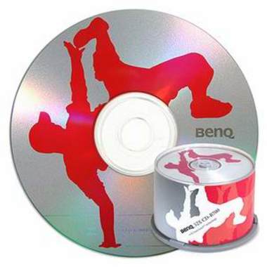 BenQ CD-R 700MB 52x 케익 50장 Hip-Hop RED