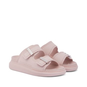 알렉산더맥퀸 로고 버클 러버 슬라이드 P00545462