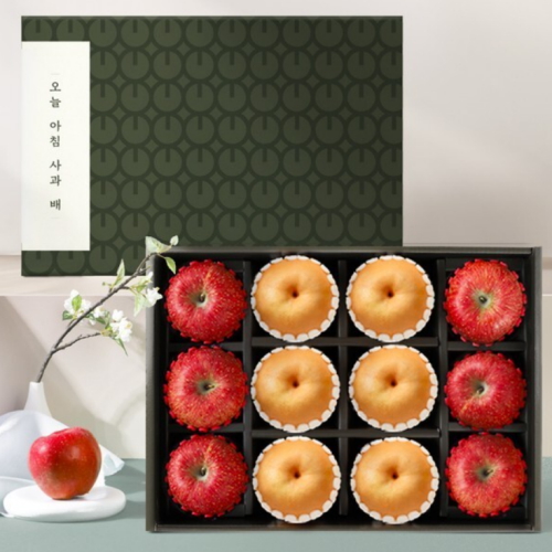 인정푸드테크 오늘아침 사과배 혼합 선물세트 2호 (1개)_이미지