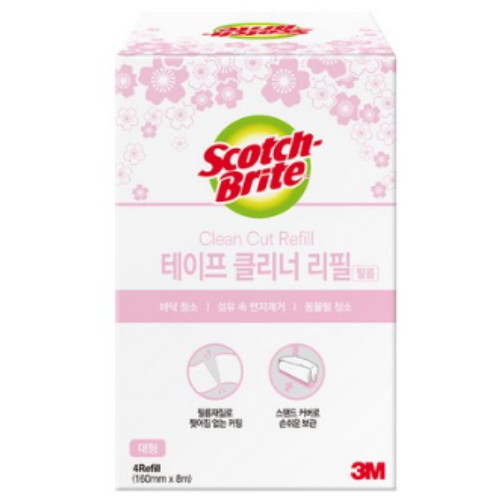 3M 프리미엄 테이프 클리너 리필 4P 파스텔핑크 1개_이미지