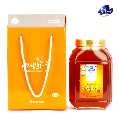 영월농협 영월 동강마루 야생화꿀 병2kg 손잡이박스_이미지