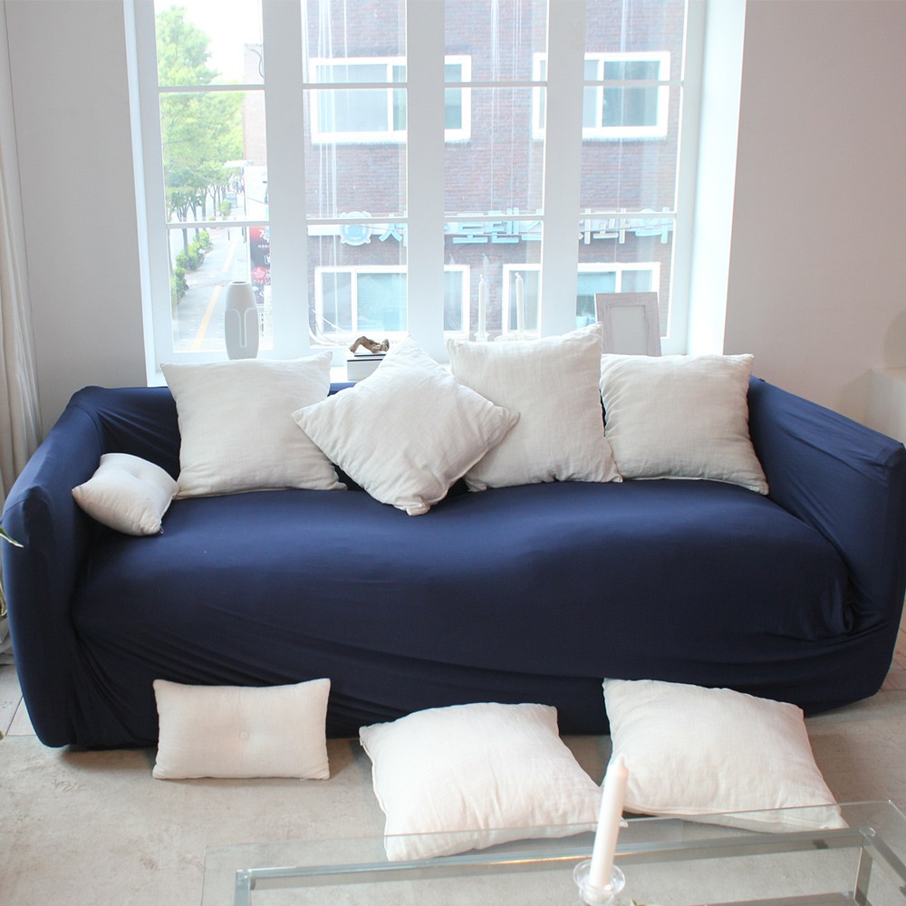 까사재클린 고탄력 무지 소파커버 4인용_이미지