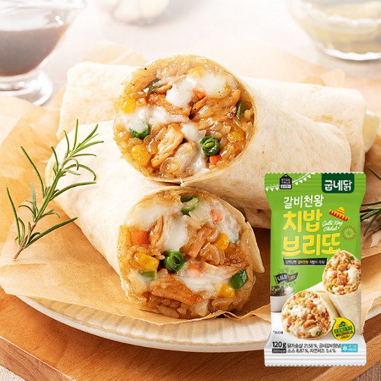 지앤건강생활 굽네 굽네닭 갈비천왕 치밥 브리또 120g (10개)