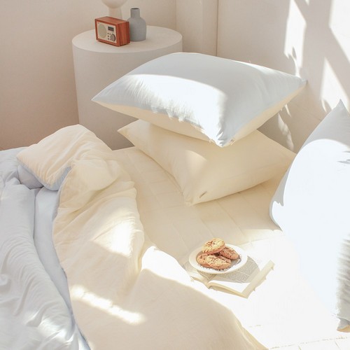 루시드슬립 디어마이 리버서블 워싱 옥수수솜 차렵이불 세트 (퀸 Q)_이미지