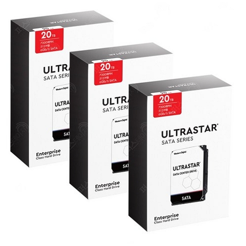 Western Digital Ultrastar DC HC560 박스 패키지 7200/512M WUH722020ALE6L4 (3x20TB)_이미지
