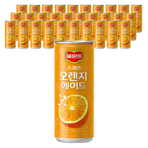 롯데칠성음료 델몬트 오렌지스퀴즈 240ml (120개)_이미지