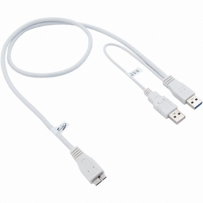USB 3.0 (A-Micro B) (M/M) Y형 WH 케이블