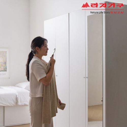 라자가구 비바 키큰 모노 광폭 실속형 옷장세트 1400_이미지