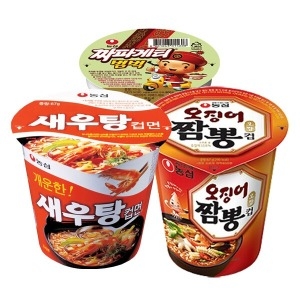 농심 오징어짬뽕 소컵 6개 + 새우탕 소컵 6개 + 짜파게티 범벅 6개_이미지