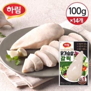 하림 닭가슴살 갈릭 100g (14개)