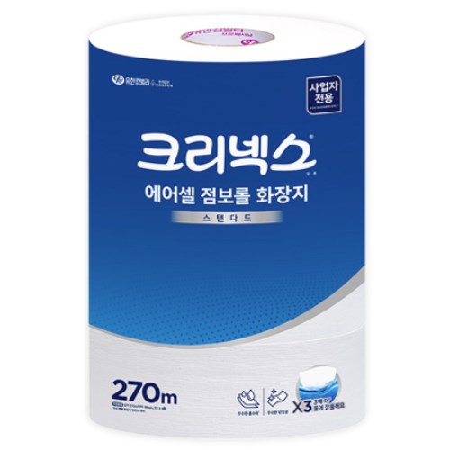 크리넥스 에어셀 스탠다드 점보롤 1겹 270m (12롤)_이미지