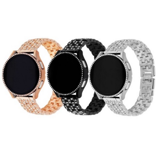 니바다 갤럭시워치 큐빅 메탈 밴드+큐빅 케이스