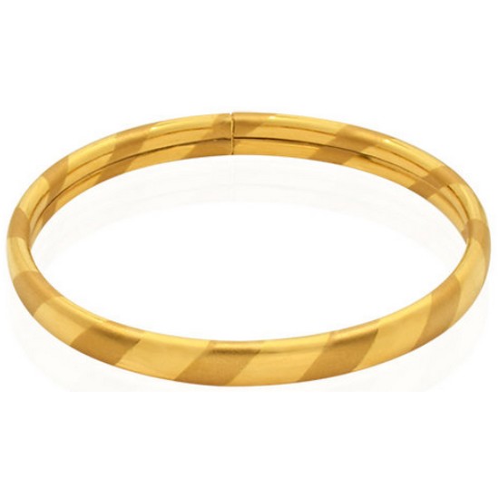 골드모아 여자 팔찌 사선 파이프 뱅글 18.75g_이미지