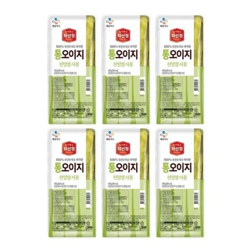 CJ제일제당 하선정 통 오이지 300g (6개)_이미지