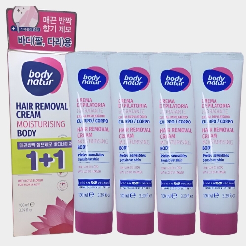 바디네이처 로터스 플라워 제모크림 100ml (4개)
