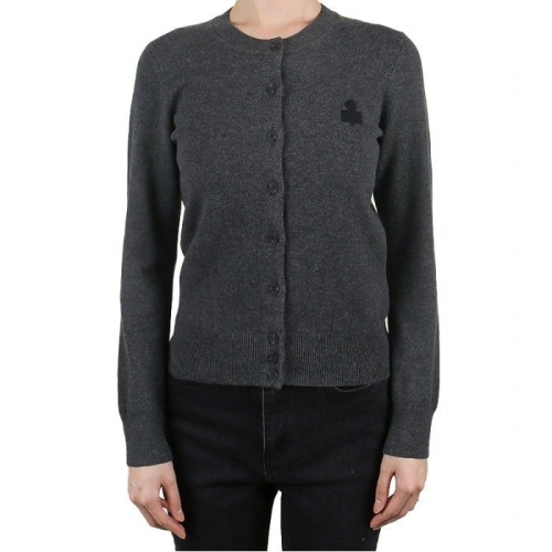 이자벨마랑 여성 모나 울 코튼 가디건 CA0115FA C1L17E (02AN, 차콜)_이미지