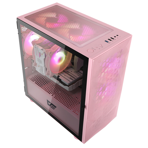 darkFlash DLM21 RGB MESH 강화유리 (핑크)_이미지