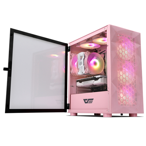 darkFlash DLM21 RGB MESH 강화유리 (핑크)_이미지