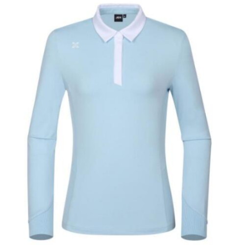 JDX골프 에리 배색 솔리드 긴팔 티셔츠 X1TLV7402LB