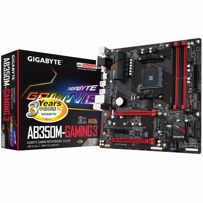 GIGABYTE GA-AB350M-Gaming 3 게이밍에디션 피씨디렉트_이미지