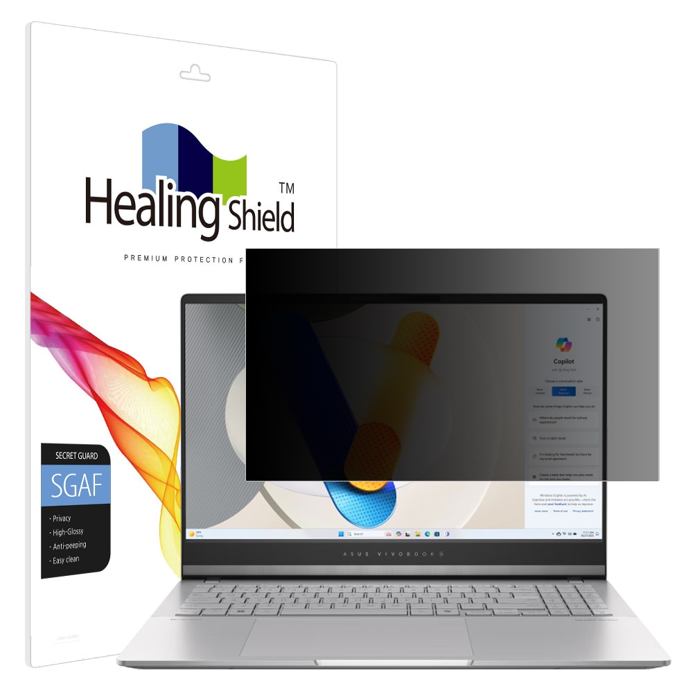 ASUS 비보북 S 15 OLED M5506 프라이버시 고광택 사생활 보호필름