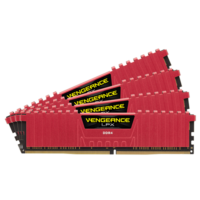 CORSAIR DDR4-2666 CL16 VENGEANCE LPX 레드 패키지 (32GB(8Gx4))_이미지