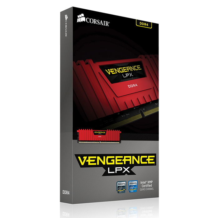CORSAIR DDR4-2666 CL16 VENGEANCE LPX 레드 패키지 (32GB(8Gx4))_이미지