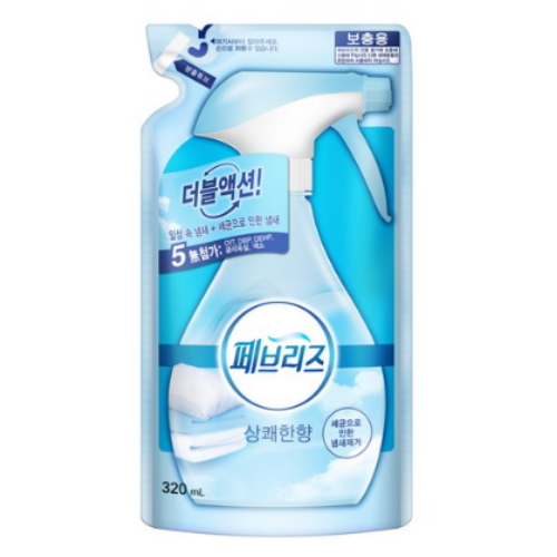 페브리즈 강력탈취 상쾌한 향 리필 320ml (8개)_이미지