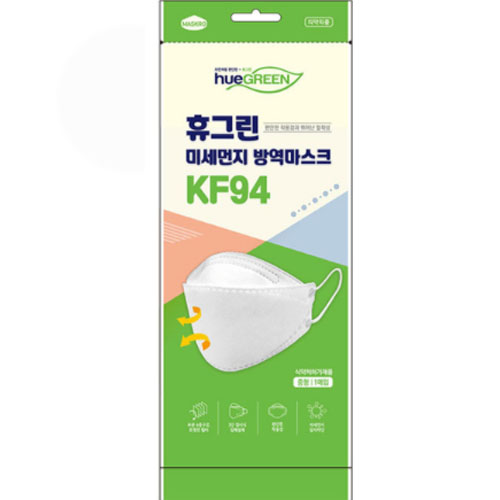 마스크로 휴그린 미세먼지 방역마스크 KF94 중형 화이트 (100매)_이미지