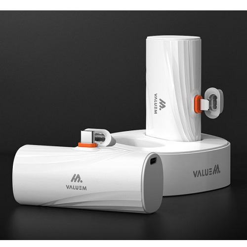 디엠케이코리아 밸류엠 PD 20W 도킹형 거치 보조배터리 D1 5000mAh (8핀+8핀+거치대)_이미지