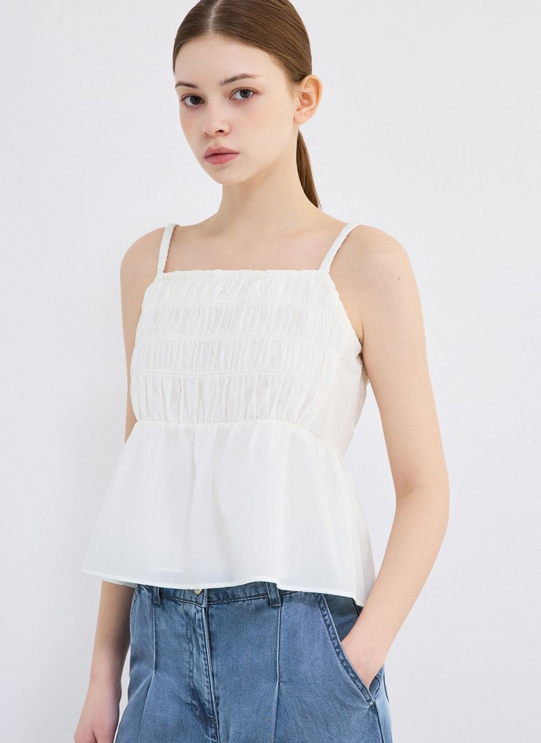 시스티나 스모킹 슬리브리스 블라우스 AWWBLQ21150 BK 블랙 55
