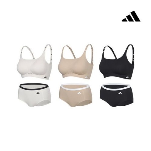 아디다스언더웨어 에어로레디 액티브 핏 퓨징 브라팬티 (3세트)_이미지