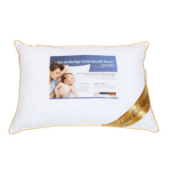 다운필 베개+아쿠아블루 누비 베개커버