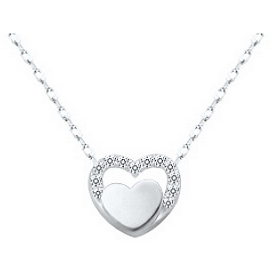 브리앙 18K 백허그 하트 목걸이