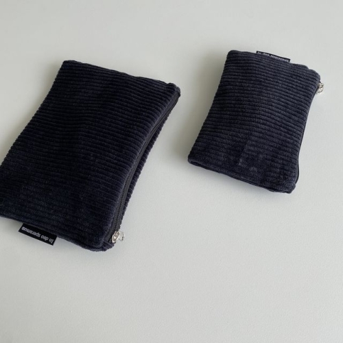 1300K 검정 골덴 파우치 Black corduroy pouch  S_이미지