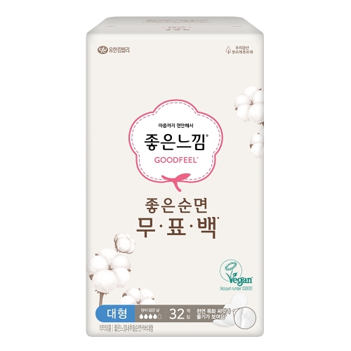 좋은느낌 좋은순면 무표백 대형 32개