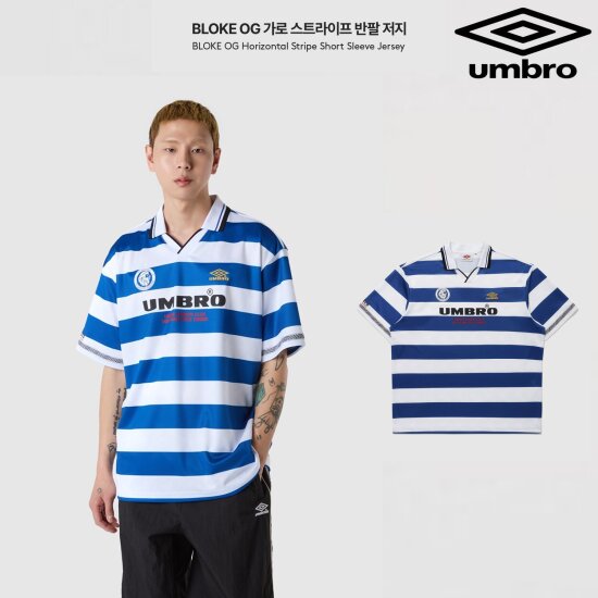 엄브로 BLOKE OG 가로 스트라이프 반팔 저지 UQ221CRJ54