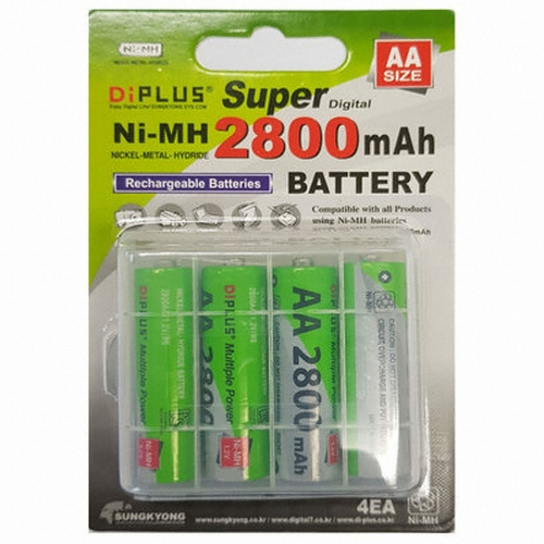 성경시스콤 Diplus Super 니켈수소 AA (4개)_이미지