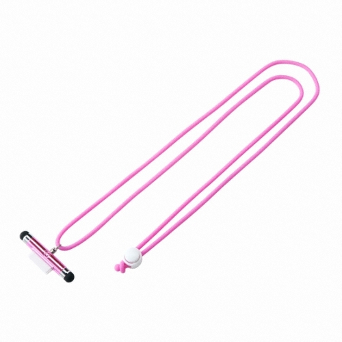 산와서플라이 아이팟 터치펜 겸용 넥 스트랩 DG-STPEN1 (핑크)_이미지