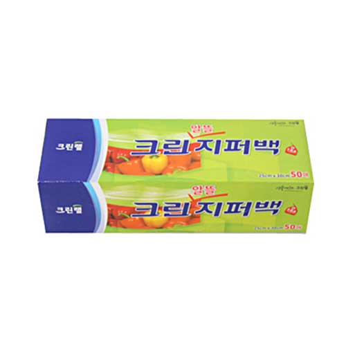 크린랲 크린 알뜰 지퍼백 25x30cm (대) 50매 (1개(50매))