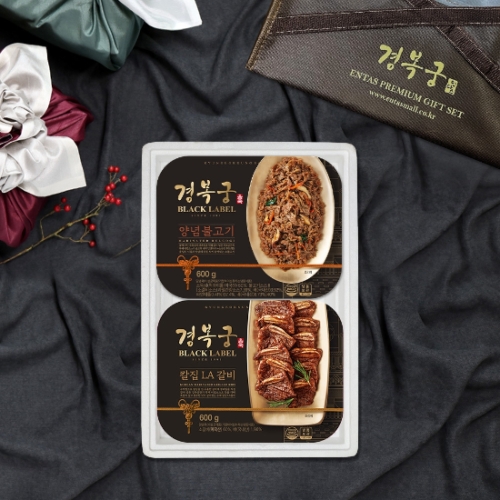 엔타스프레쉬미트 경복궁 칼집LA갈비 + 양념불고기 선물세트 2호 1.2kg [1개]